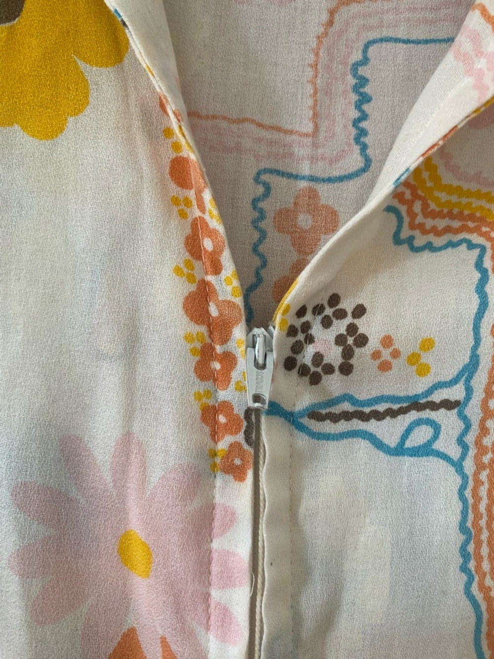 Vintage 60s Mod Floral Mini Skort Dress Romper Union Made Retro Collared 16 - Picture 5 of 14